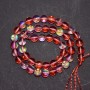 Red opal glass beads, smooth round ball strand, 8mm diameter, 38cm length (+ -)