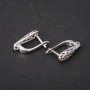 Silver-colored 17x5mm earring hooks; price per pair