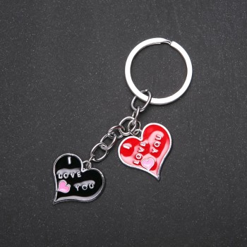 Брелок Серця колір металу "срібло"