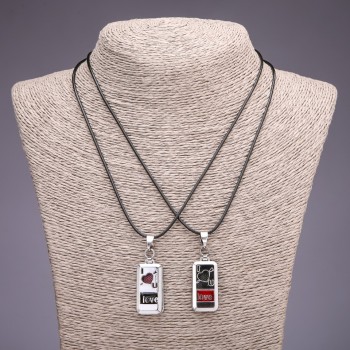 Friendship Hearts Pendant, diameter 15x32 mm, length 45–48 cm