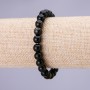 Sun Obsidian Bracelet, smooth 8mm beads on elastic