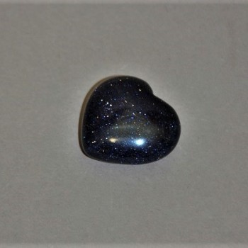 Blue Sand Aventurine Souvenir Stone - Night of Cairo, Heart-Shaped, 37×40 mm (±)
