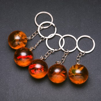 Брелок Квіти в смолі асорті, довжина 9см (ціна за 1 шт. )