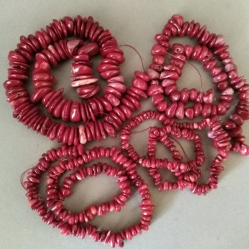 Red Coral Nugget Beads, 8-16 mm diameter (+/-) (Price per 100 g)
