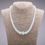 Moonstone Necklace (synthetic) Graduated Faceted Beads, 6-13 mm, 45 cm long