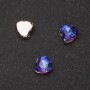 Price per pack / 10 pcs. Sew-on Heart Crystal 8mm Blue-Raspberry