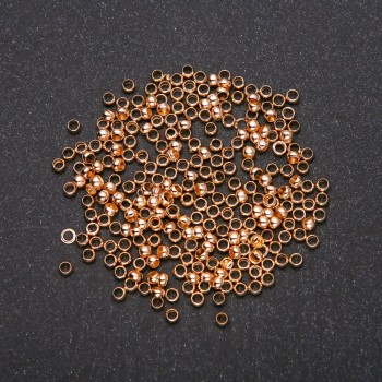 Crimp Fixers 'Zahipy', 3 mm diameter, gold color, 10g