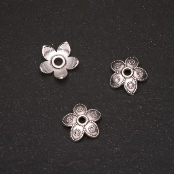 End cap fittings, diameter 10mm, inner diameter 1-2 mm, 2 mm bevel, 20 g +/- 65 pcs