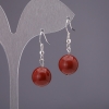 Red Jasper Earrings (Single) Smooth Ball, 12 mm Diameter
