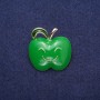 Brooch Apple Green Enamel, Gold-Tone Metal 30×30 mm