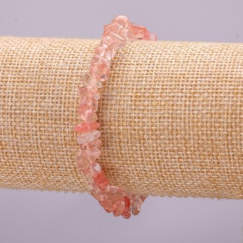 Браслет на гумці Халцедон крихта, діаметр 7(+-)мм, довжина 18см