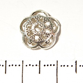 Фурнітура Капелюшок Вставка Декор, діаметр 12мм фас. 20гр. + -35шт