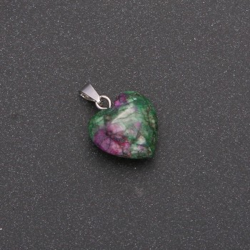 Heart Pendant Zoisite 14x14x23 mm +