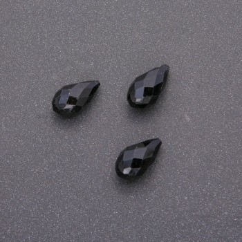 Faceted Agate Teardrop Bead Pendant 10x18 mm