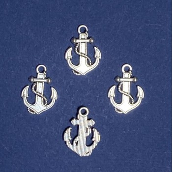 Anchor Pendant Findings, Silver Color, 26×18 mm, packaging 20 g ±9 pcs