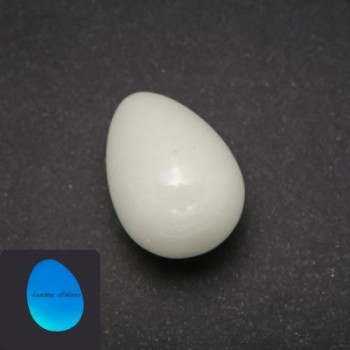 Blue Glow Onyx Egg Ornament, Natural Stone, Diameter 35×25 mm