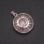 Pink Quartz Pendant in a 'Sun' Bezel, 27mm diameter