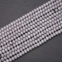 Matte Gray Czech Crystal Rondelle Beads, 6x4.5 mm, thread length 38 cm