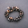 Agate Beads on Thread, Smooth Round Beads, 8 mm Diameter, 38 cm Length