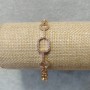 Xuping Bracelet with White Stones, 11mm Thick, 17–19 cm Length, 18K Gold Plating with an Additional Extension Chain