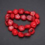 Natural stone beads, faceted coral, diameter 13–17 mm (±) Price per 100 g