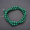 Natural Malachite Beads - Smooth Round Bead, Diameter 6 (+/-) mm, Length 38 cm