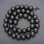 Beads on a thread of natural Shungite, smooth round beads, diameter 10 mm, length 38 cm