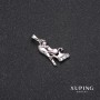 Xuping Pendant with White Stones Rhodium-Plated