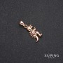 Xuping Pendant Dinosaur with Blue Stones 10×24mm 18k Gold Plating