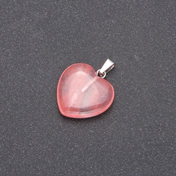 Heart-Shaped Tourmaline Pendant 19x19x26 mm (±)