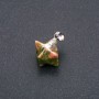 Merkaba Pendant with Jasper and Heliotrope 10x10mm