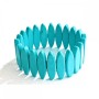 Blue Turquoise Oval Faceted Elastic Bracelet