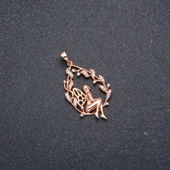 Xuping Pendant 18k Gold Plating with White Crystals 37x31x20 mm +