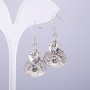 Earrings "Bulgari", length 4 cm, metal color "silver"