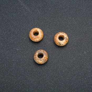 Намистина Пандора натуральний камінь Яшма пейзажна 14х7мм, діаметр отвору-5, 5мм+