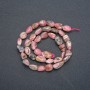 Rhodochrosite Beads on Thread, Faceted, 8×10 mm, 40 cm length +