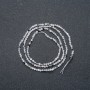 Thread of natural Adularia, faceted beads, 2 mm diameter, 40 cm length