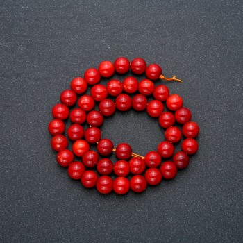 Red Jasper Beads (artificial), 8 mm diameter, 37 cm length +