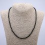 Necklace with natural shungite beads, smooth spheres, diameter 4-5 mm, length 45 cm