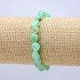 Elastic chrysoprase bracelet, natural stone, tumbled, diameter 10x8mm+