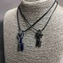 Pair of Keys Pendants 40x15mm + -, length 45-50 cm