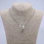 Pendant Ring 24x8 mm on Chain, Length 70 cm ± Silver-Toned Metal