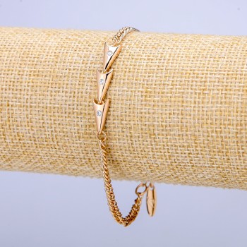 Xuping Bracelet 18K Gold Plating with White Crystals