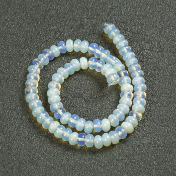 Moonstone beads on a thread (synthetic) Smooth rondelle, 8x5 mm diameter + -, length 40 cm +