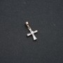 Pendant Xuping 18K Gold Plating Cross with White Crystals, dimensions 21x12 mm +