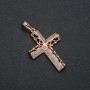 Pendant Xuping Gold Plating 18K Cross with White Crystals, diameter 37×22mm +