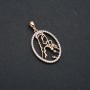 Xuping Pendant 18K Gold Plating Icon with White Crystals, diameter 34×18 mm +