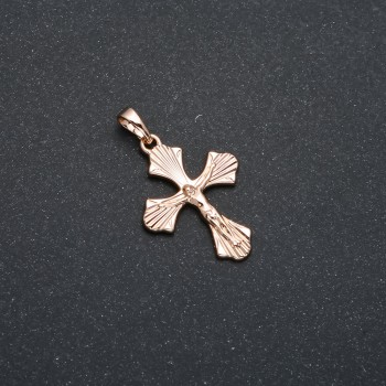Xuping Pendant, 18K Gold Plating Cross, 29x18mm +