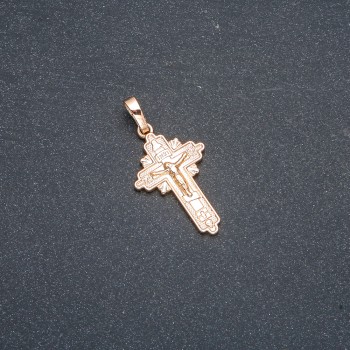 Xuping 18K Gold-Plated Cross Pendant, 35x18mm
