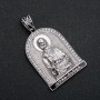 Xuping Rhodium Icon Pendant with White Crystals, diameter 37x20 mm +
